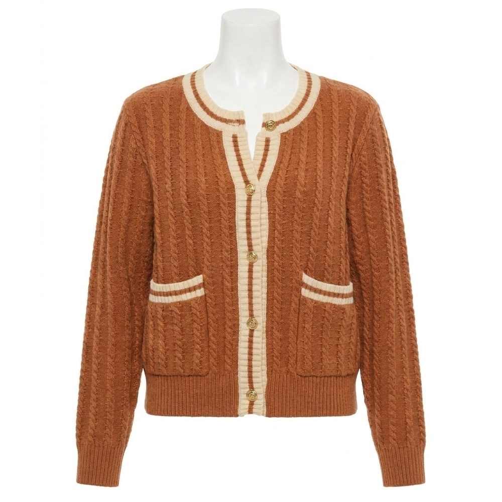 NEW ENTRO parisian cardigan in brown